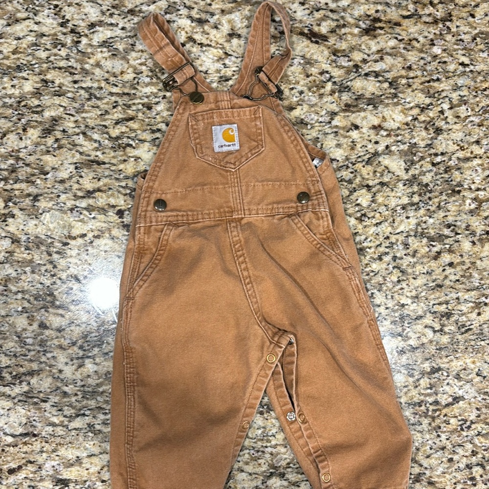 Carhartt 18 month tan overalls